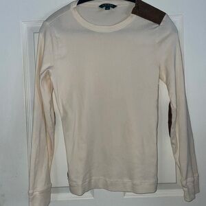 Ralph Lauren Cream Crew Neck Top